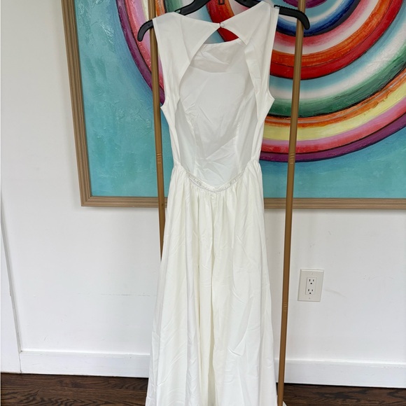 KUTUMAI Women White Summer Sleeveless Maxi Dress Size XSmall NWT - Picture 4 of 5